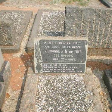 TOIT Johannes N., du 1947-1967