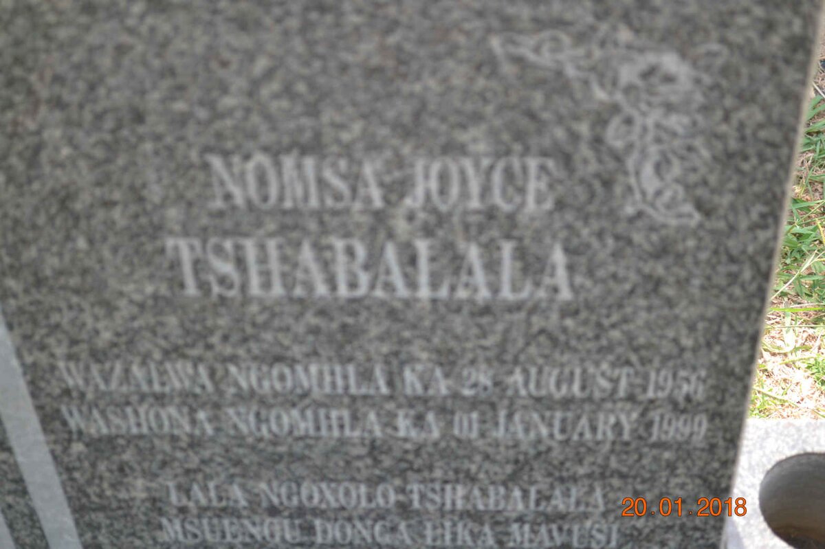 TSHABALALA Nomsa Joyce 1956-1999