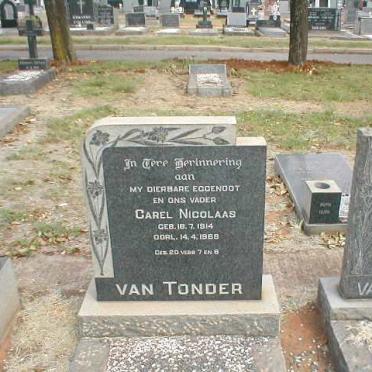 TONDER Carel Nicolaas, van 1914-1968
