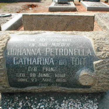 TOIT Johanna Petronella Catharina, du nee PRINS 1888-1953