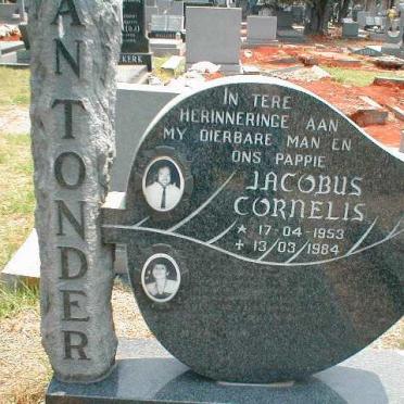 TONDER Jacobus Cornelius, van 1953-1984