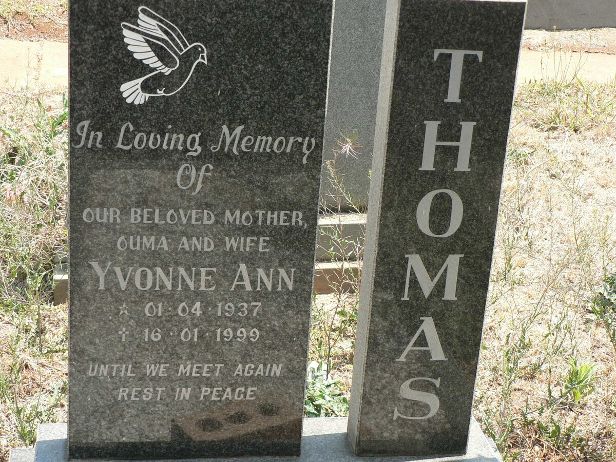 THOMAS Yvonne Ann 1937-1999