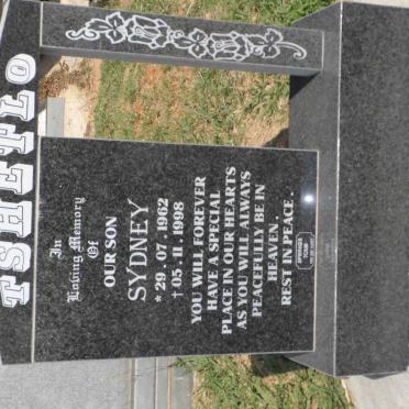 TSHETLO Sydney 1962-1998