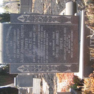 TRUTER Petrus Johannes -1965 &amp; Alida Johanna Adrietta VAN ZYL 1885-1947
