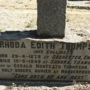THOMPSON Rhoda Edith nee COLLINS 1875-1949