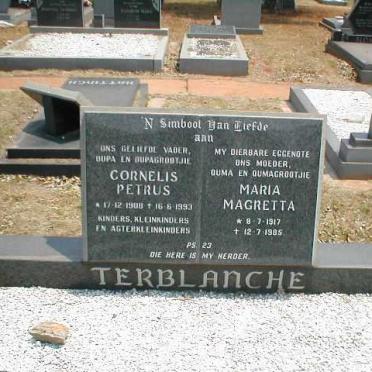TERBLANCHE Cornelis Petrus 1908-1993 &amp; Maria Magretta 1917-1985