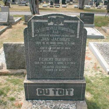 TOIT Jan Jacobus, du 1896-1961 :: DU TOIT Egbert Buiskes 1925-1971