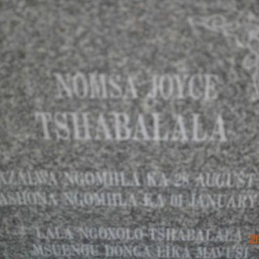 TSHABALALA Nomsa Joyce 1956-1999