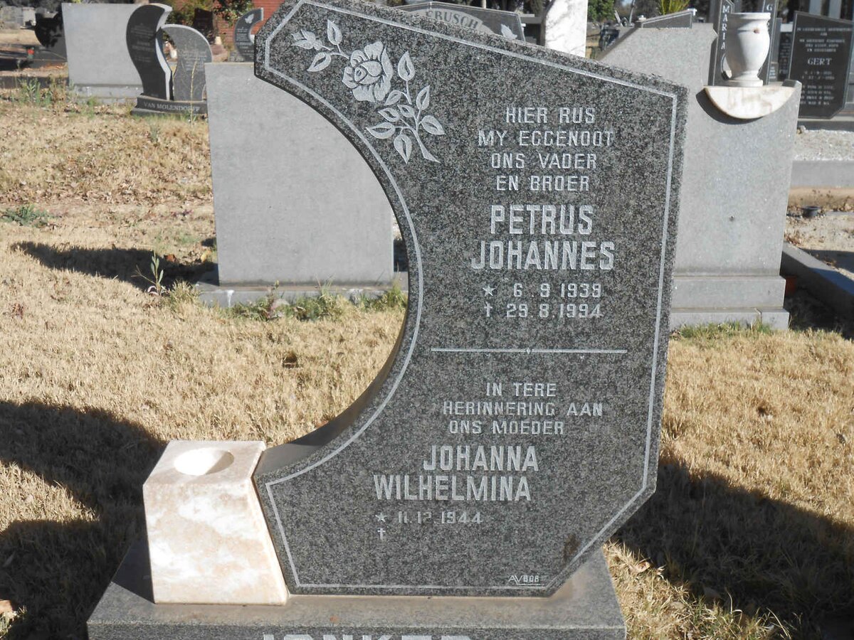 ? Petrus Johannes 1939-1994 &amp; Johanna Wilhelmina 1944-