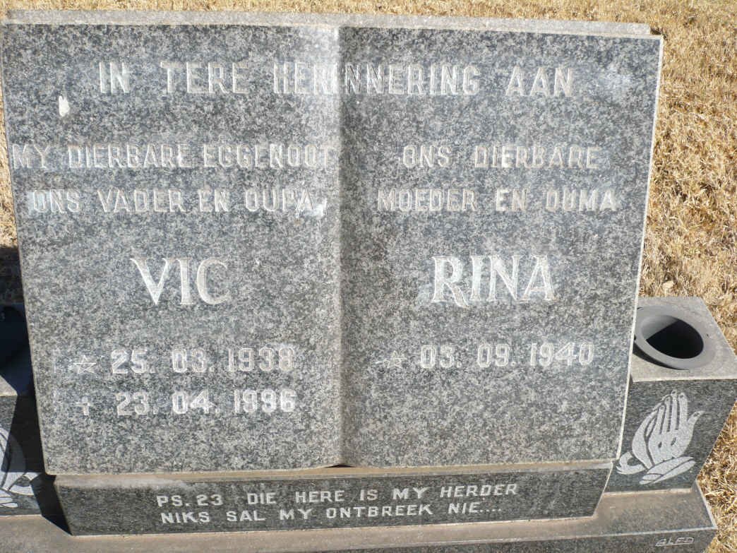 ? Vic 1938-1996 &amp; Rina 1940-