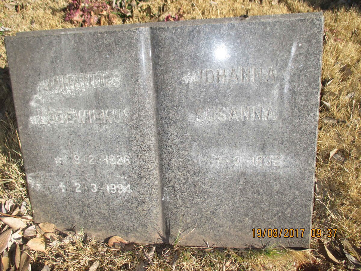 ? Johannes Lodewiekus 1926-1994 &amp; Johanna Susanna 1932-