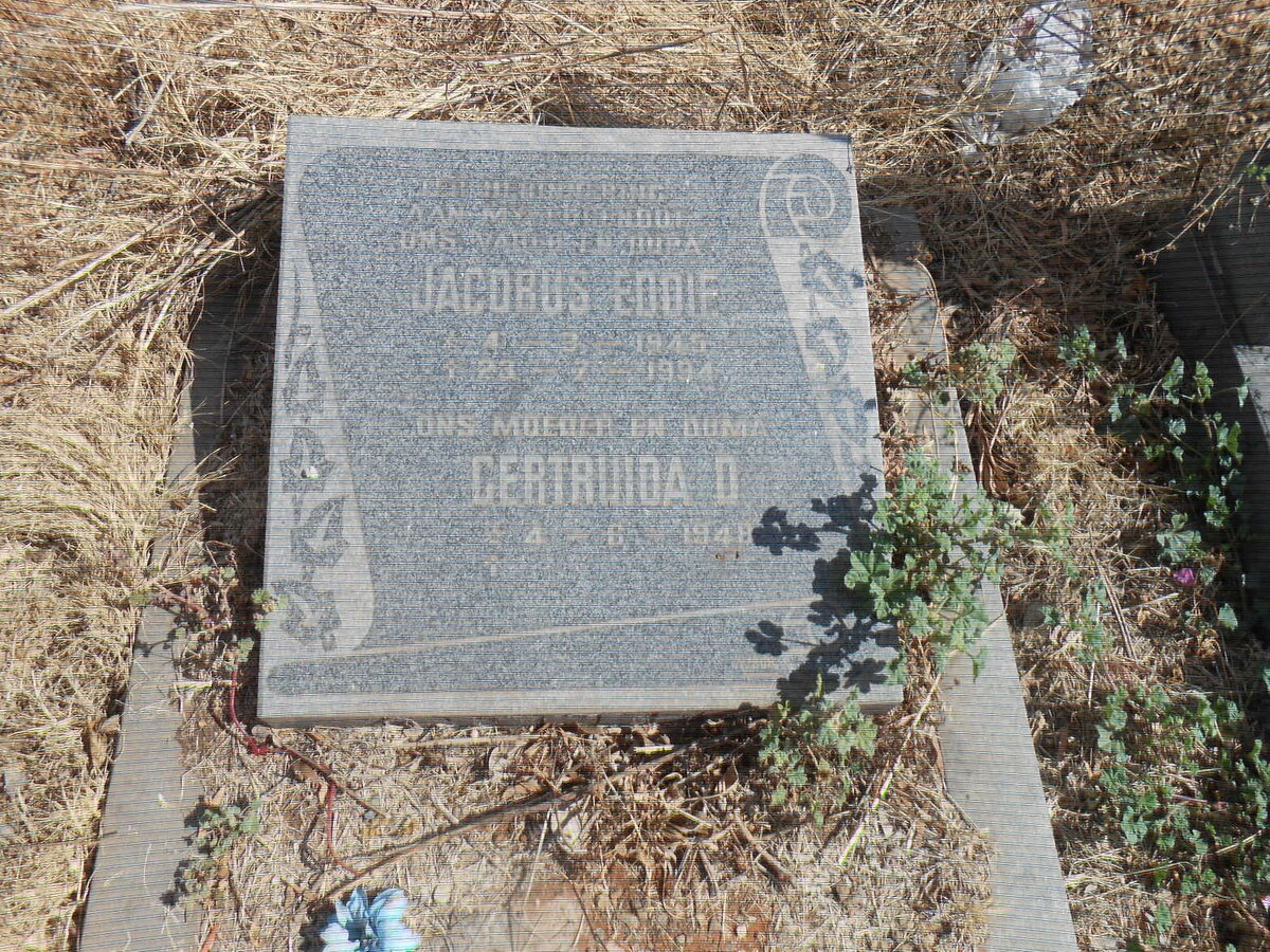 ? Jacobus Eddie 1945-1994 &amp; Gertruida D. 1948-