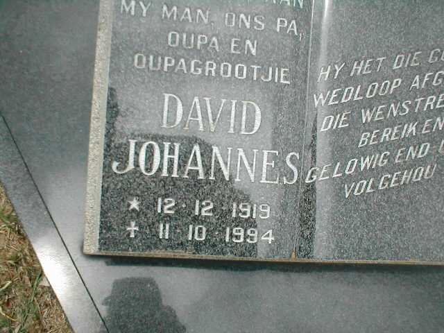 ? David Johannes 1919-1994