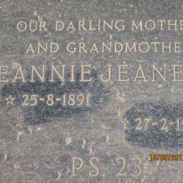 ? Jeannie Jeanett 1891-1984