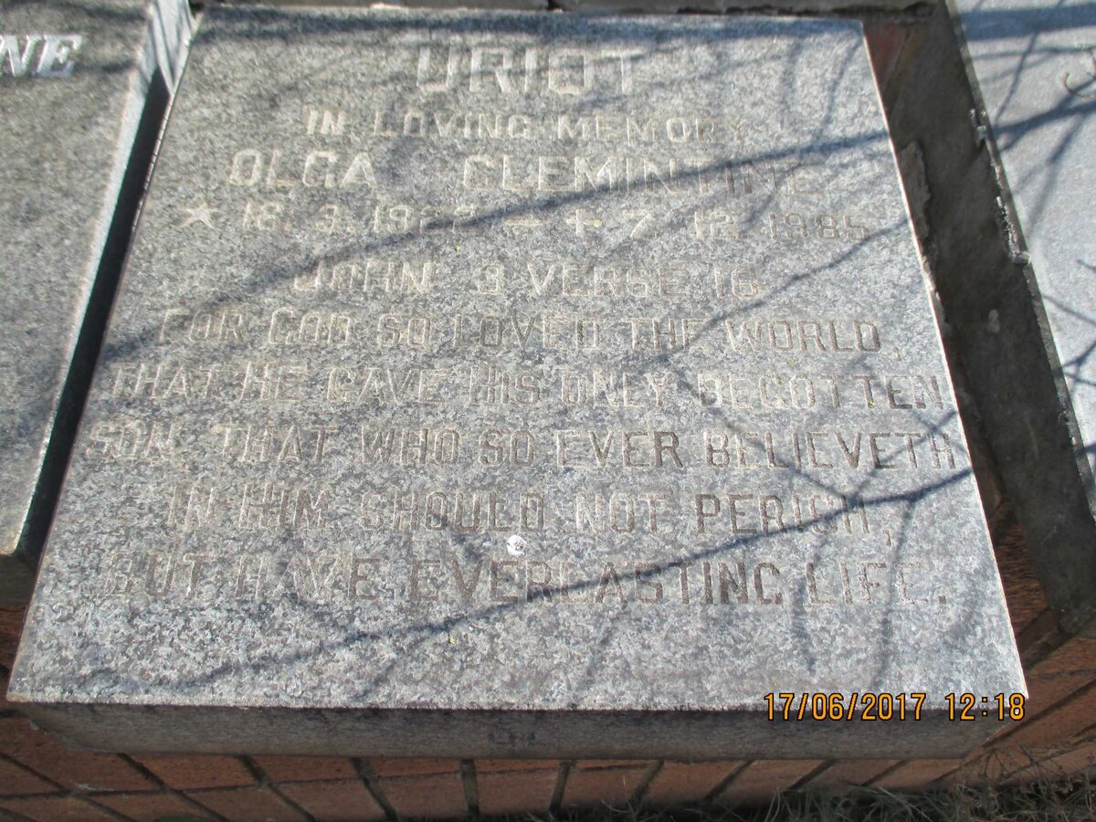 URIOT Olga Clementine 1922-1985