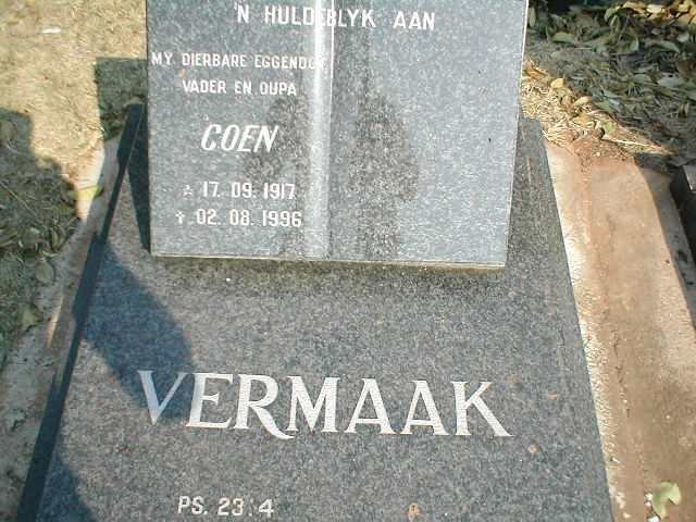 VERMAAK Coen 1917-1996