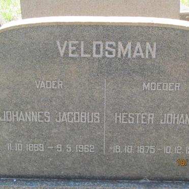 VELDSMAN Johannes Jacobus 1869-1962 &amp; Hester Johanna 1875-1960