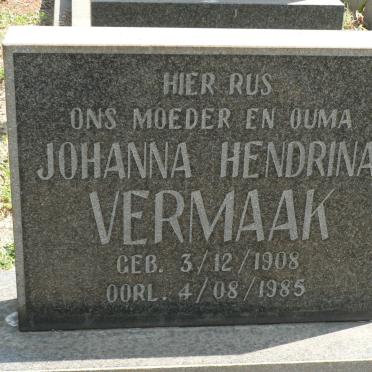VERMAAK Johanna Hendrina 1908-1985