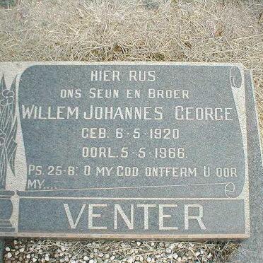 VENTER Willem Johannes George 1920-1966