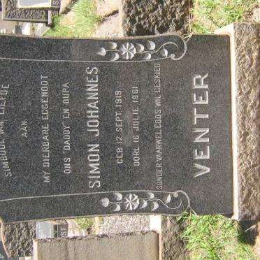 VENTER Simon Johannes 1919-1961