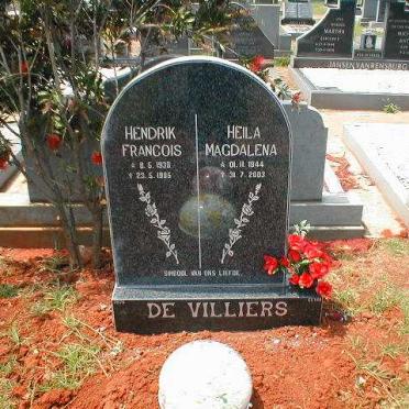 VILLIERS Hendrik Francois, de 1938-1985 &amp; Heila Magdalena 1944-2003