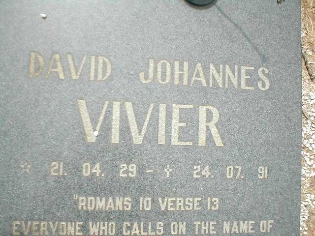 VIVIER David Johannes 1929-1991