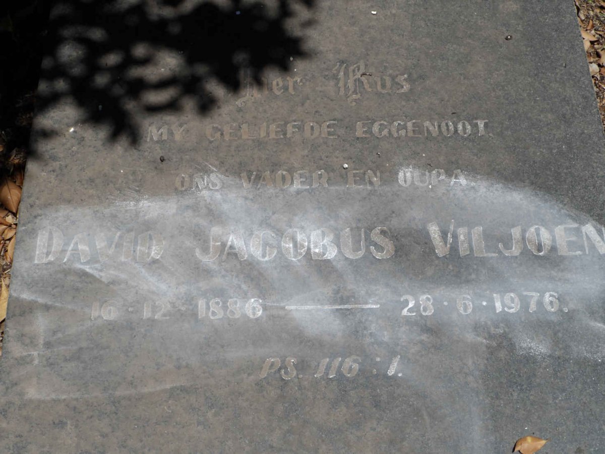 VILJOEN David Jacobus 1886-1976