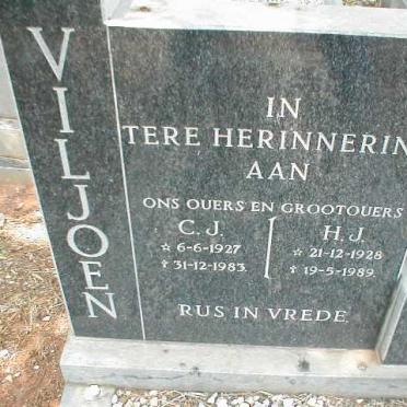 VILJOEN C.J. 1927-1983 &amp; H.J. 1928-1989