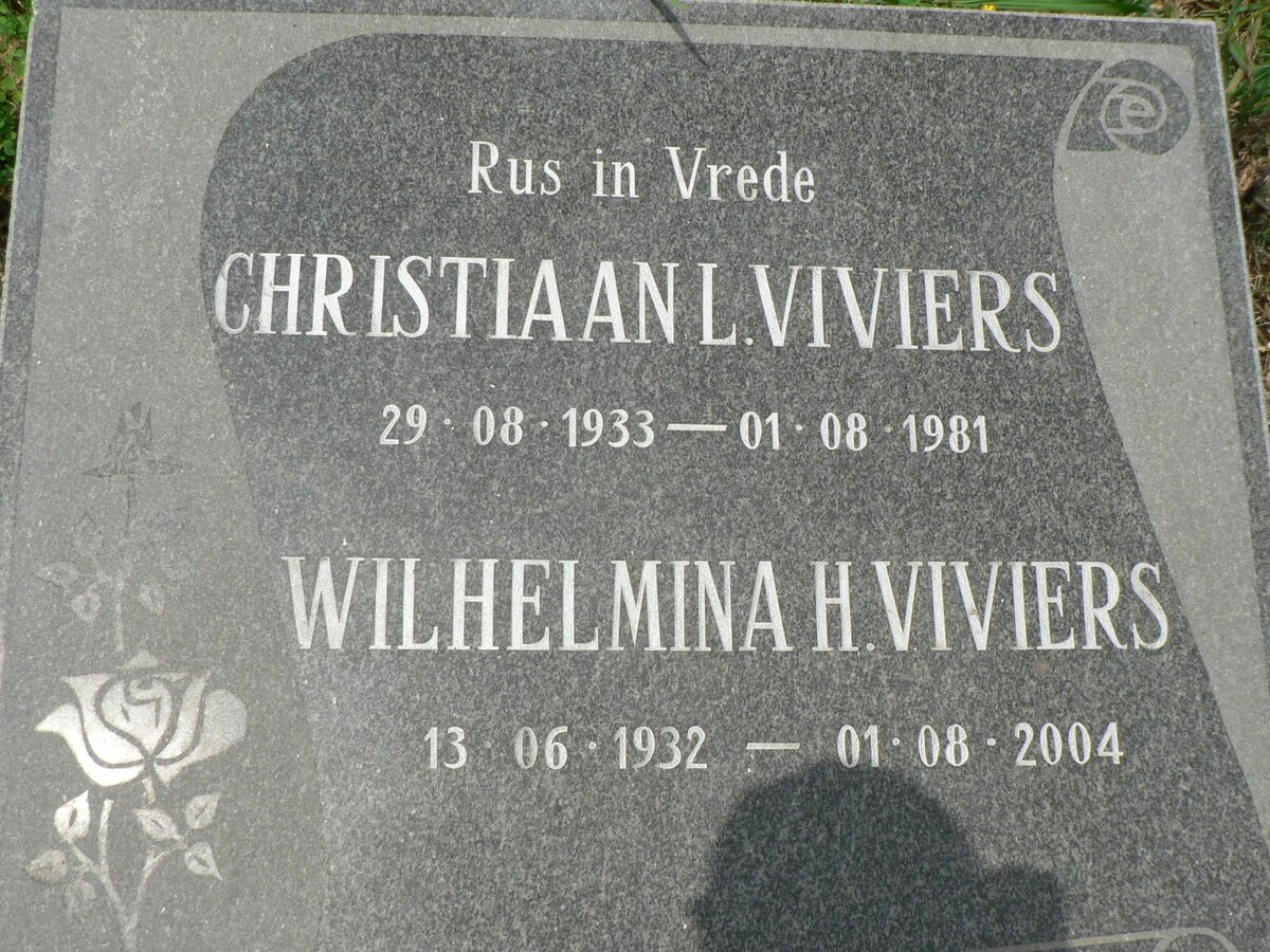VIVIERS Christiaan L. 1933-1981 &amp; Wilhelmina H. 1932-2004