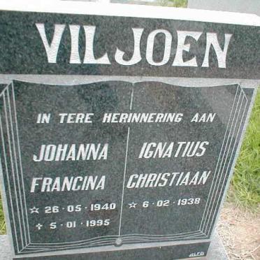 VILJOEN Ignatius Christiaan 1938- &amp; Johanna Francina 1940-1995