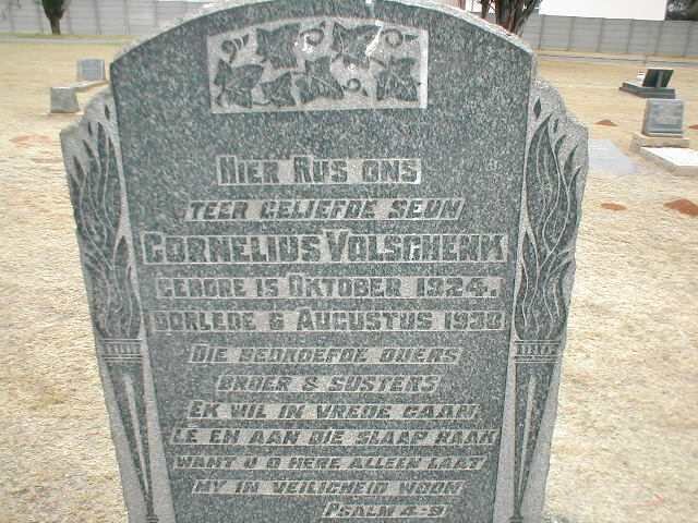 VOLSCHENK Cornelius 1924-1938