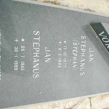 VORSTER Jan Stephanus 1945-1999 ::  VORSTER Jan Stephanus 1977-1995
