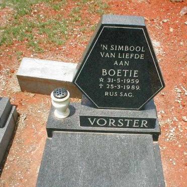 VORSTER Boetie 1959-1989