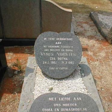 VORSTER Venus nee BOTHA 1902-1962