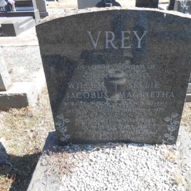 VREY Willem Jacobus 1908-1963 &amp; Ellie Magrietha 1911-1975