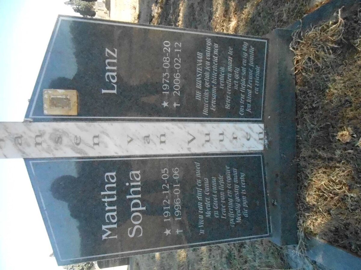 VUUREN Martha Sophia, Jansen van 1912-1996 :: JANSEN VAN VUUREN Lanz 1973-2006