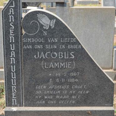 VUUREN Jacobus, Jansen van 1967-1984
