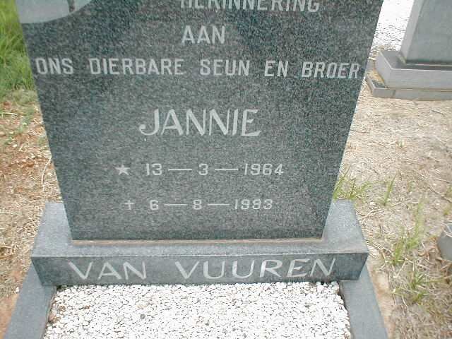VUUREN Jannie, van 1964-1993