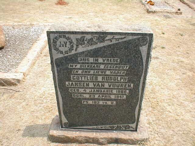 VUUREN Gotlieb Rudolph, Jansen van 1880-1941