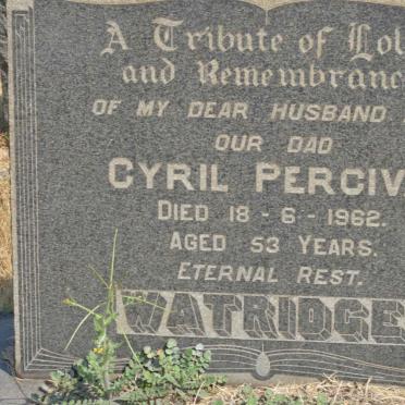 WATRIDGE Cyril Percival -1962