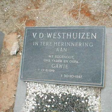 WESTHUIZEN Gawie, v.d. 1919-1987