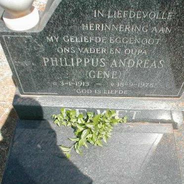 WET Philippus Andreas, de 1913-1978
