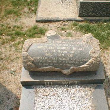 WET Christiaan Rudolph, de 1907-1950