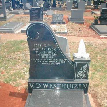 WESTHUIZEN Dicky, v.d. 1966-1985