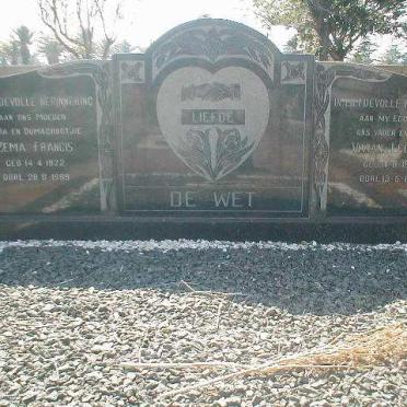 WET Vivian Leonard, de 1922-1970 &amp; Zema Francis 1922-1989