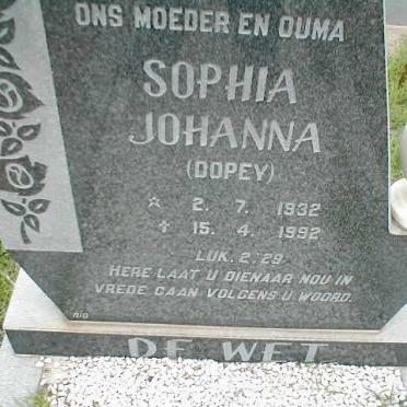 WET Sophia Johanna, de 1932-1992