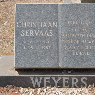 WEYERS Christiaan Servaas 1920-1985
