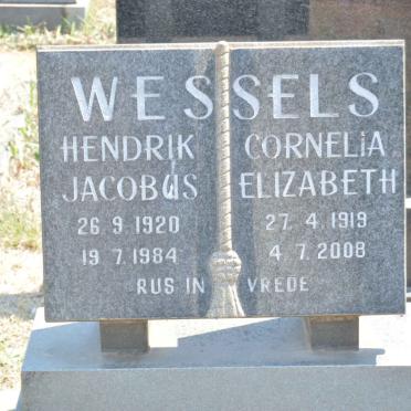 WESSELS Hendrik Jacobus 1920-1984 &amp; Cornelia Elizabeth 1919-2008