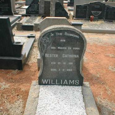 WILLIAMS Hester Cathrina 1911-1968