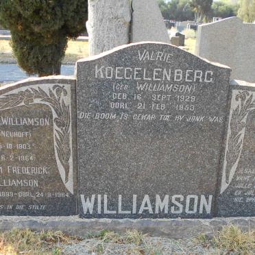 WILLIAMSON Willem Frederick 1899-1964 &amp; Wilhelmina NEUHOFF 1903-1964